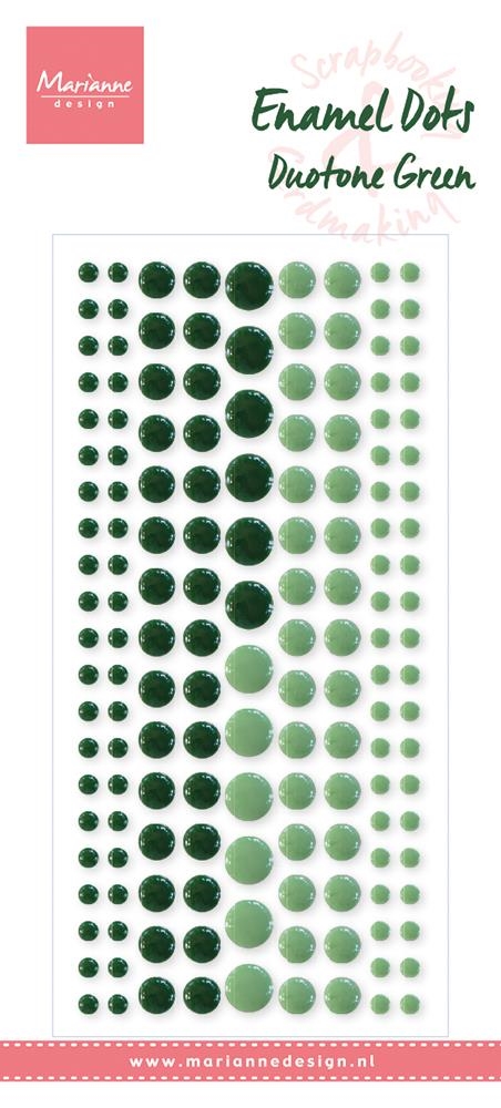 Marianne Design Enamel dots Duotone green 156 stk